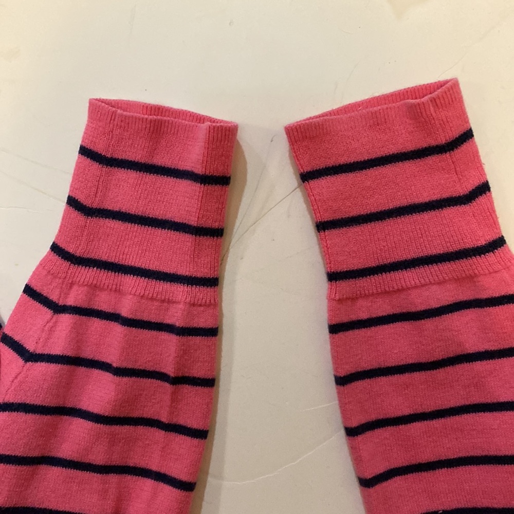 J. Crew pink and Navy Blue Striped V-Neck Sweater, Small Bundle 4/$24 Sale - Picture 5 of 9